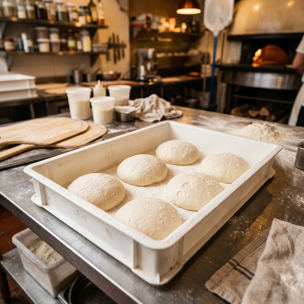 Pizza dough proofing
